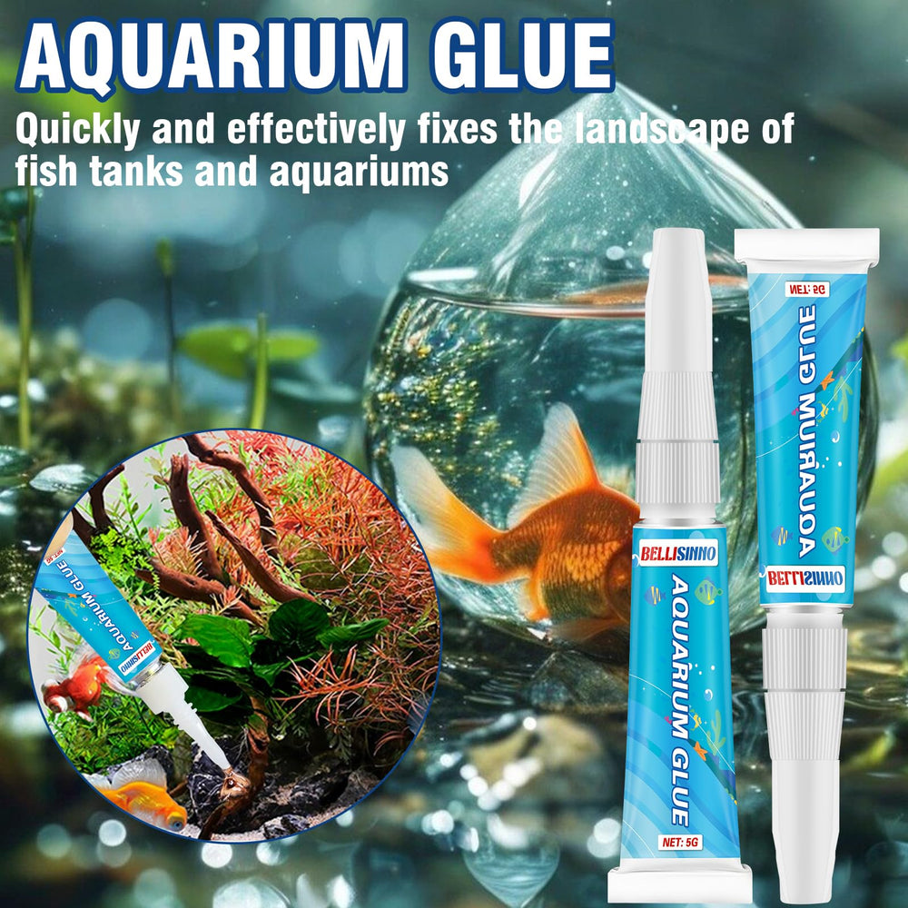 Bellisinno pegamento para acuario: curado transparente para integración natural.