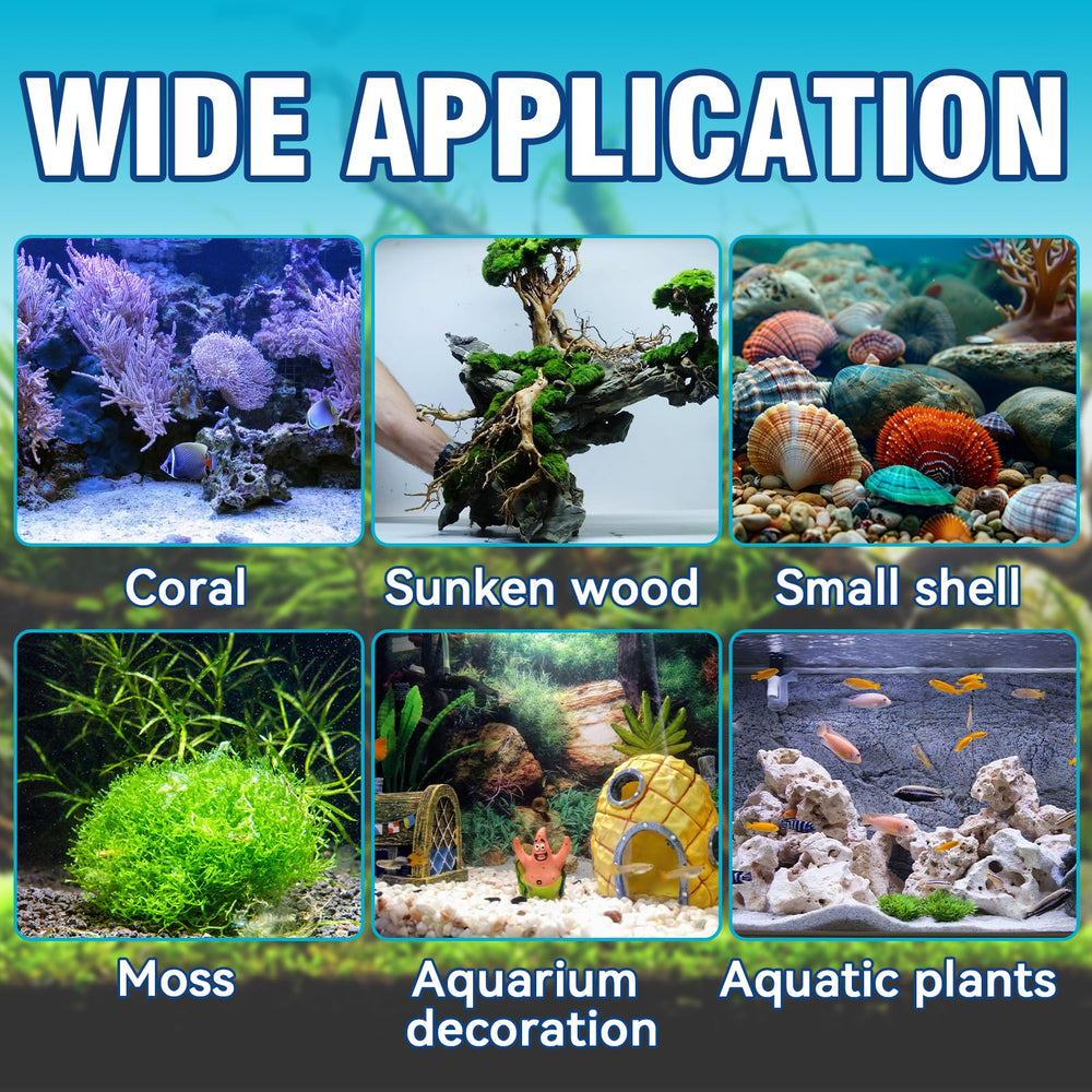Bellisinno pegamento para acuario: paquete de 5 g para varias aplicaciones.