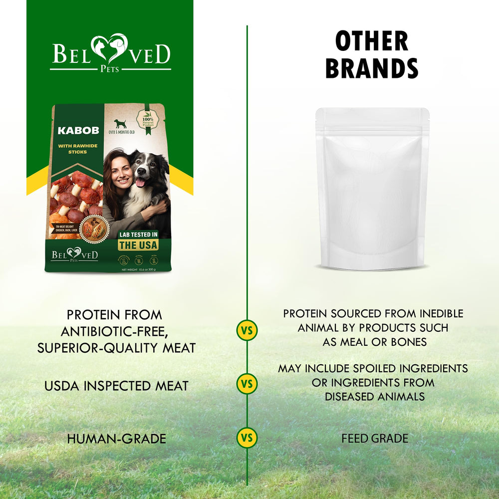 Beloved Pets Bastones con pollo y pato sin artificiales