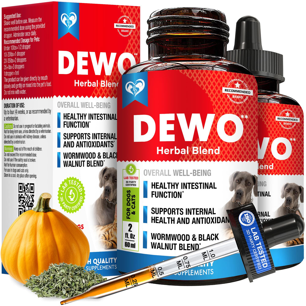 Beloved Pets Defensa Intestinal: botella para soporte digestivo diario de perros y gatos.