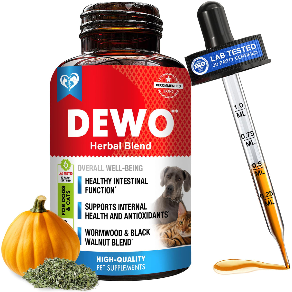 Beloved Pets Defensa Intestinal - gotas para perro, apoyo digestivo diario.