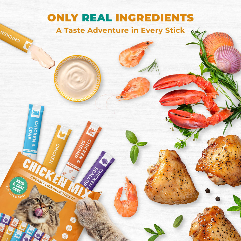 Beloved Pets tubos cremosos de cangrejo, snack suave que encanta a los felinos