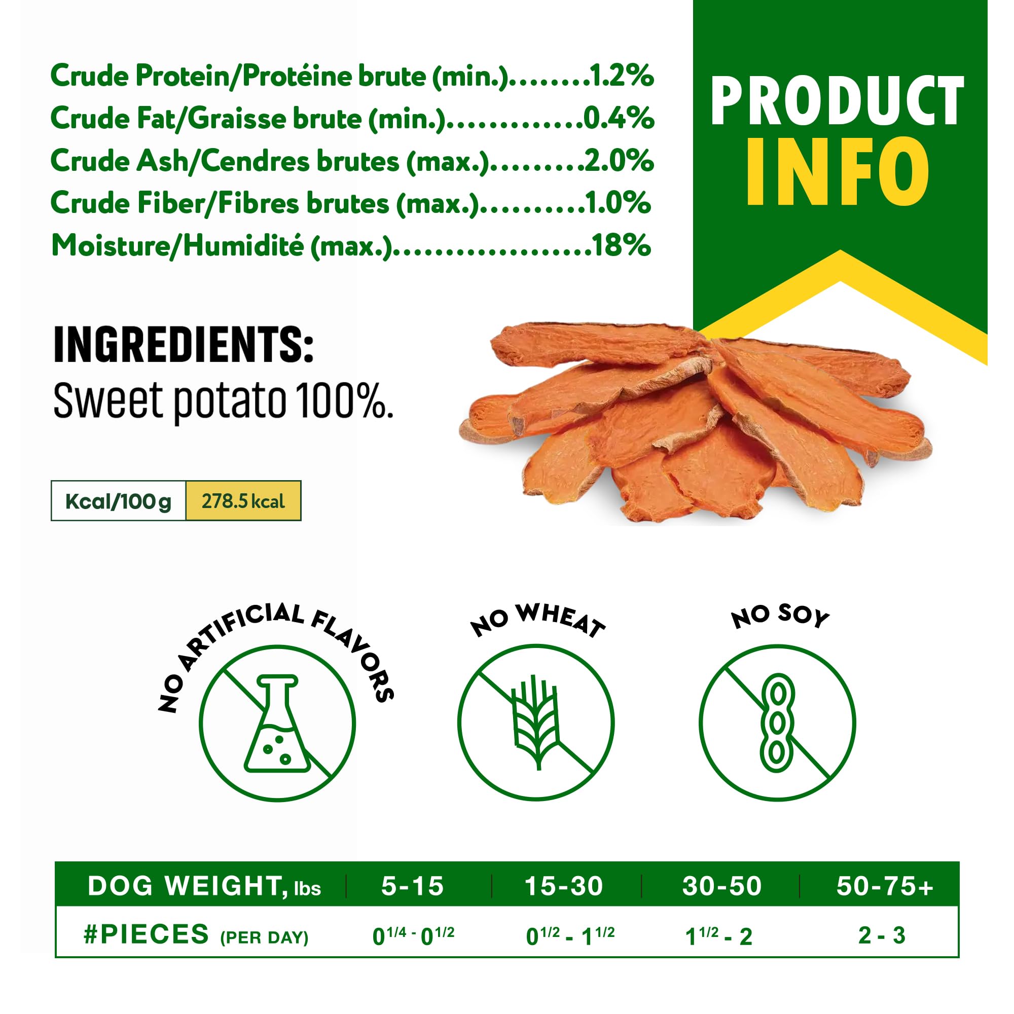 Beloved Pets Snack patata dulce, práctico para viajar.