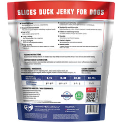Beloved Pets snacks de pato de alta proteína para perros activos.