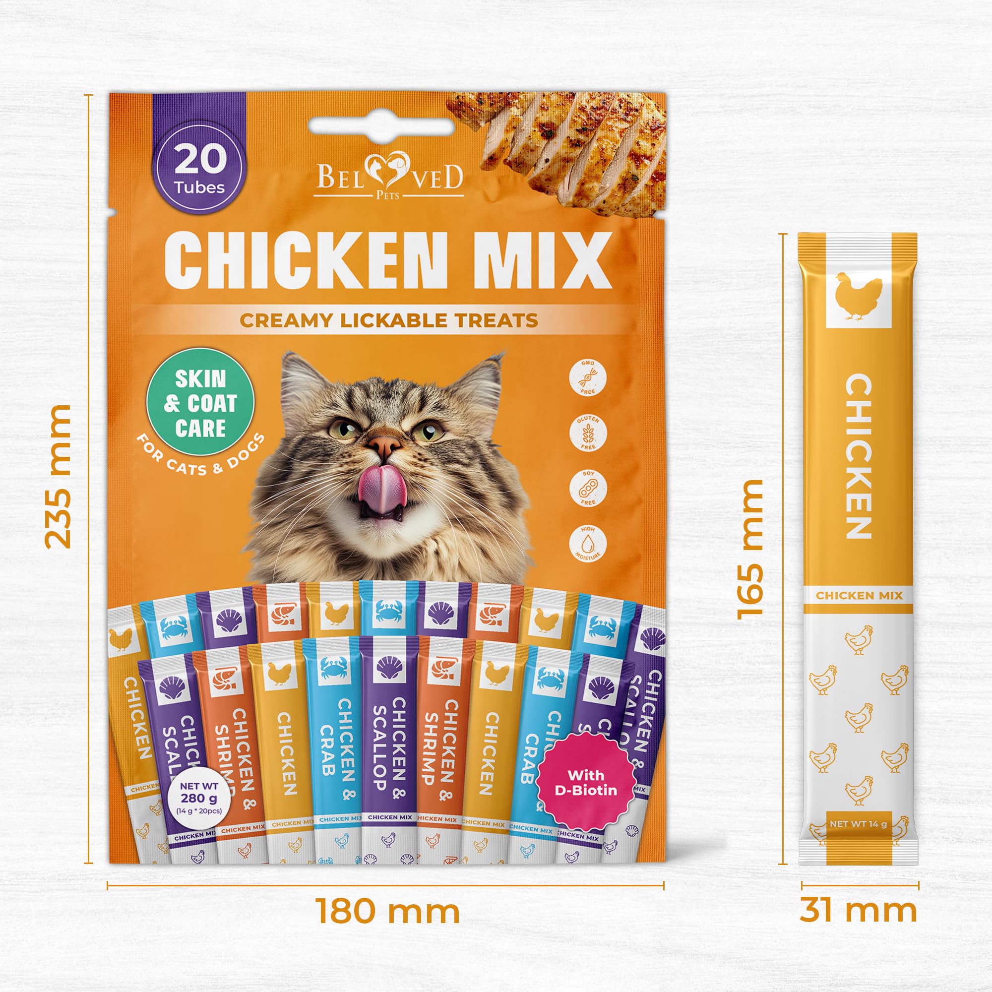 Beloved Pets textura yogur, crema sedosa que facilita la alimentación