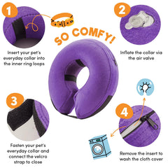 BENCMATE collar cono inflable para perro, dormir tranquilo y sin molestias