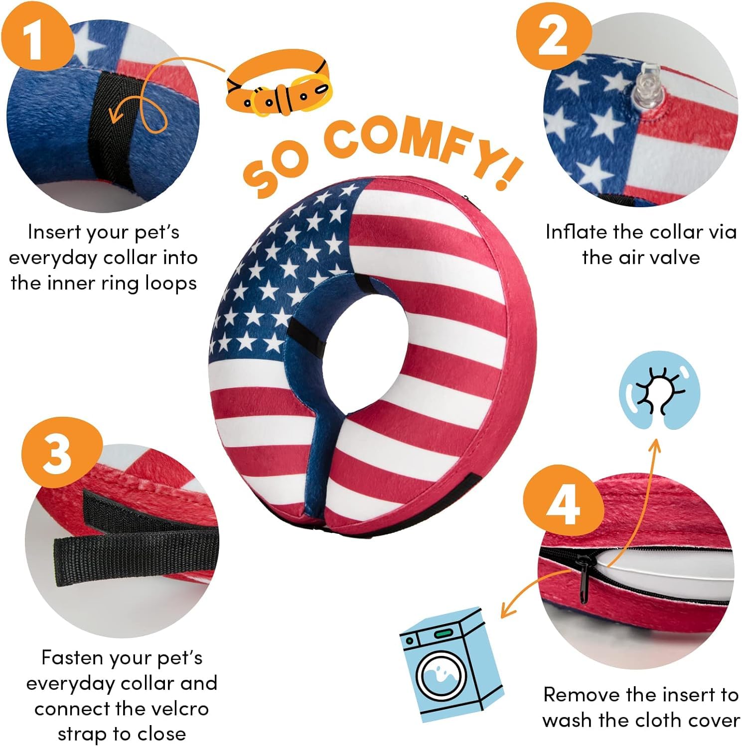 BENCMATE collar donut inflable para gatos, protege zonas sensibles