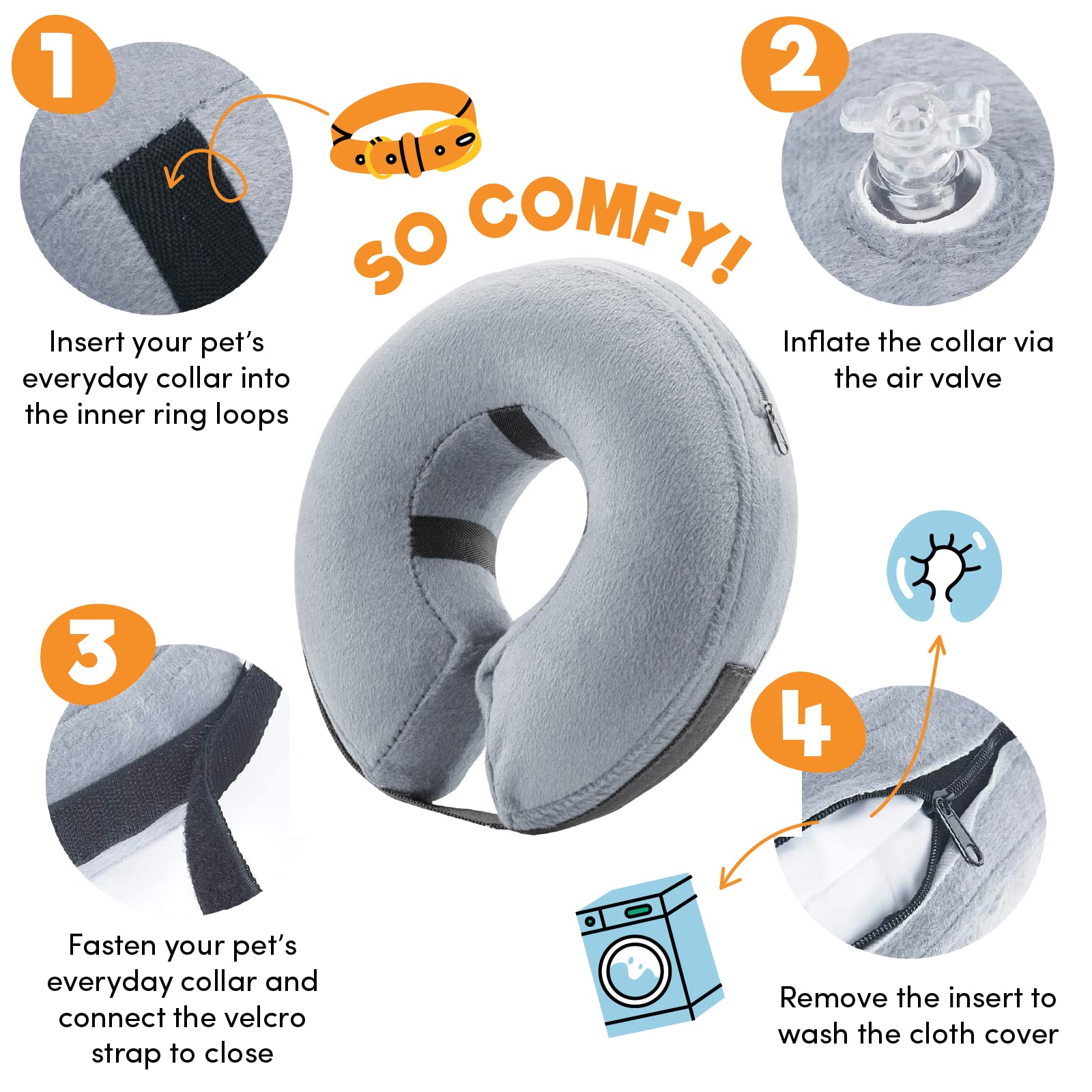 BENCMATE collar donut para perros: protege heridas postoperatorias.
