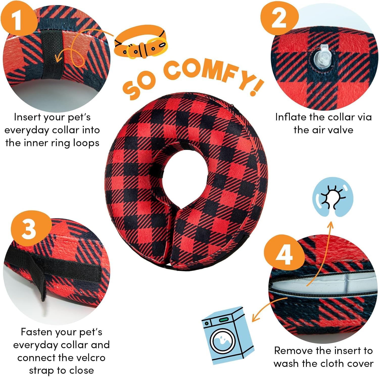 BENCMATE collar donut de recuperación ofrece protección suave contra lamidos.