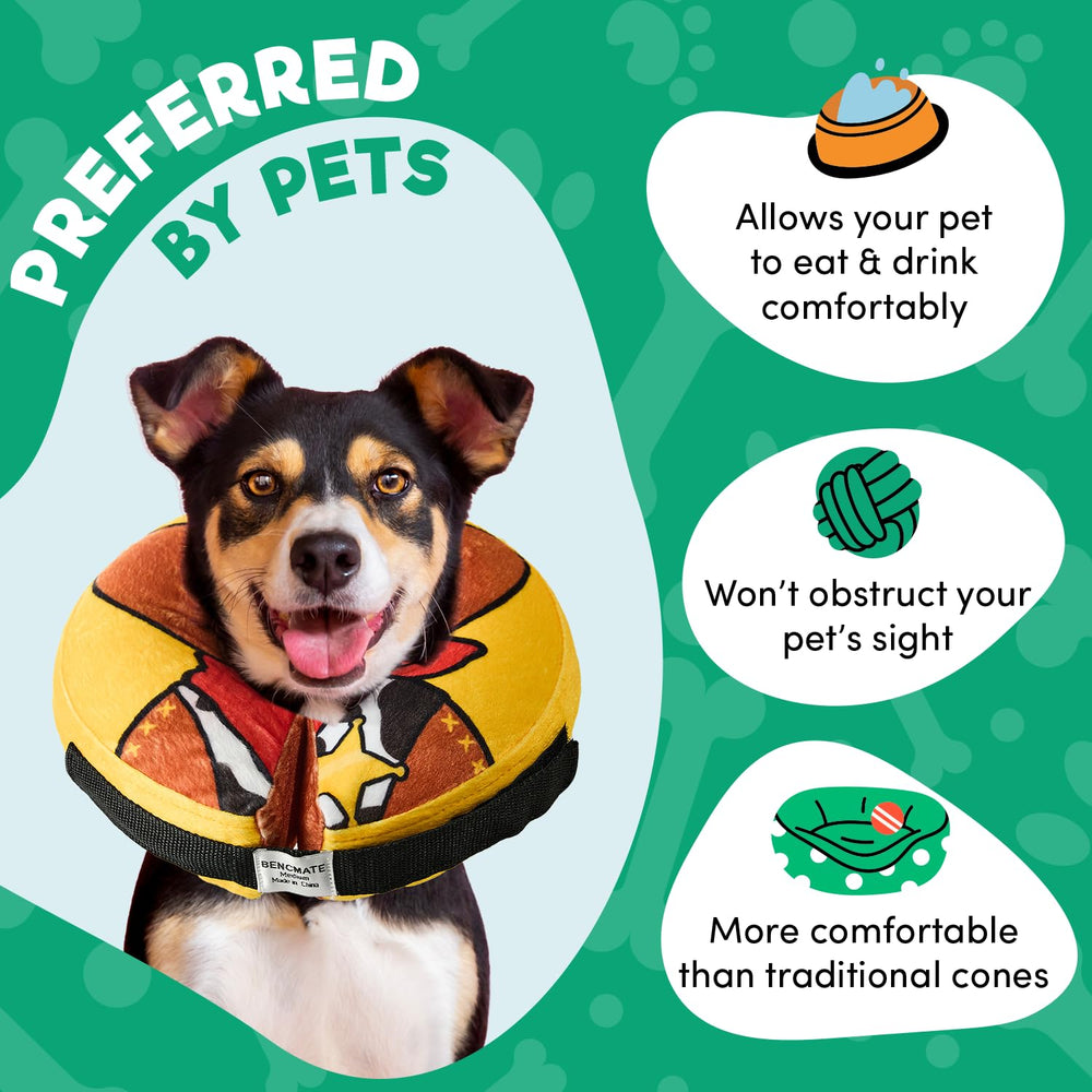 BENCMATE collar inflable en forma de dona, ajuste fácil para perros de distintos tamaños