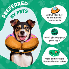 BenCMATE collar donut fresa XL en uso doméstico, facilita comer y beber.