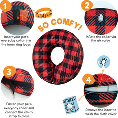 BENCMATE collar inflable para perro con durabilidad, ideal para evitar lamidos.