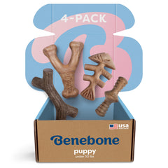 Benebone cachorros: pack 4 juguetes masticables para cachorros