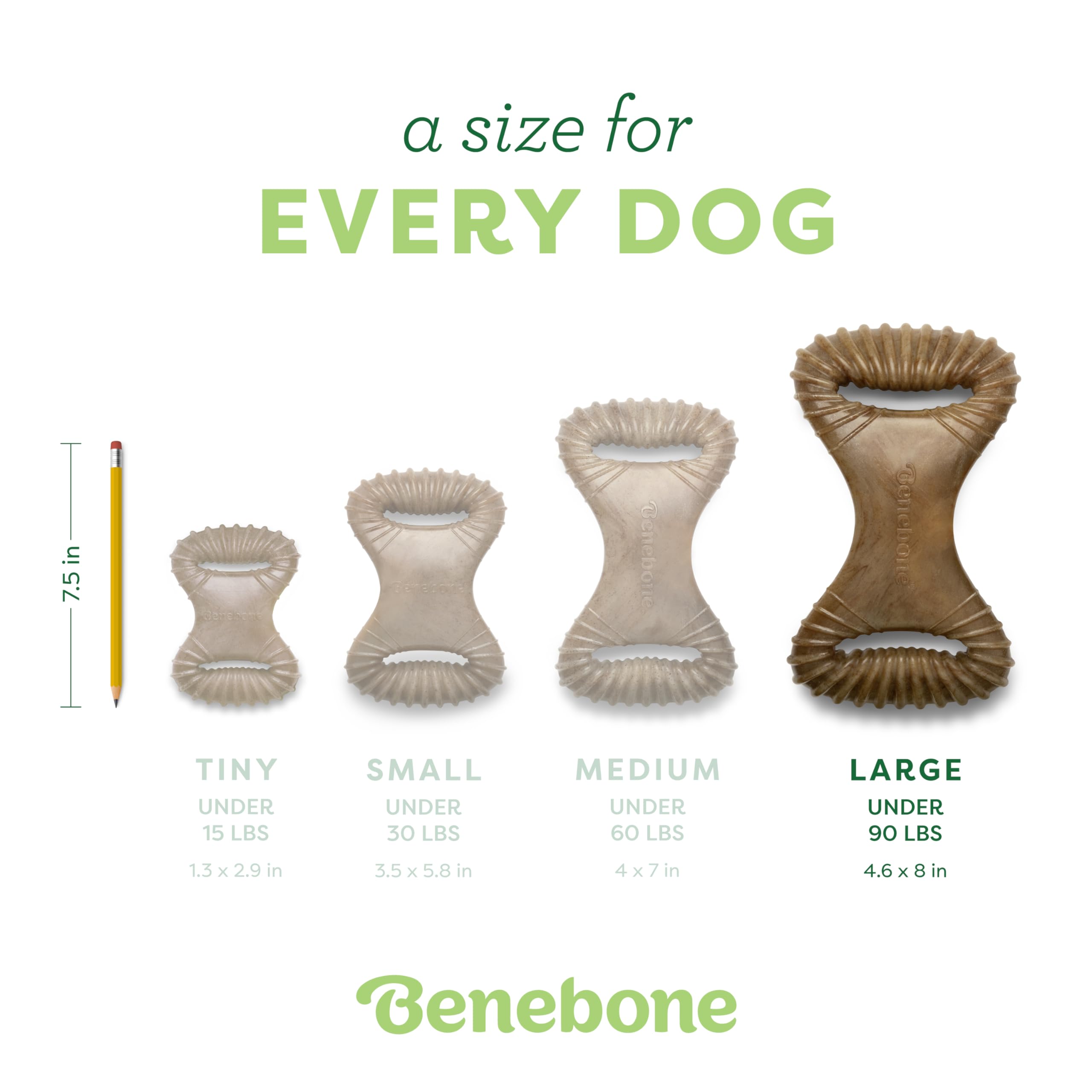Benebone crestas estimulantes para limpieza dental suave