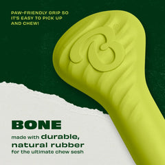 Benebone hueso de goma natural para juego de tirar y recoger.