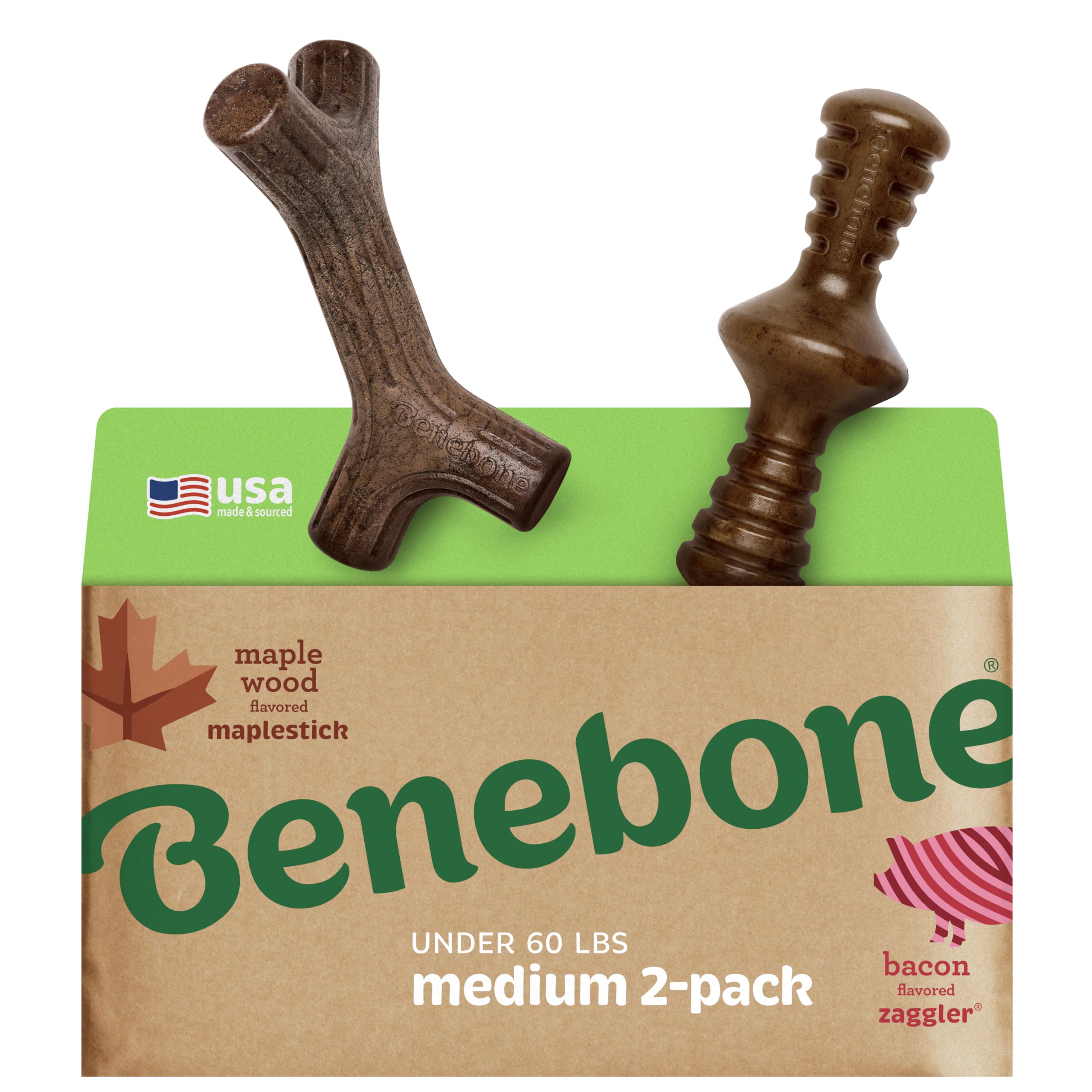 Benebone Maplestick de madera de arce real: estimulación mental y juego duradero