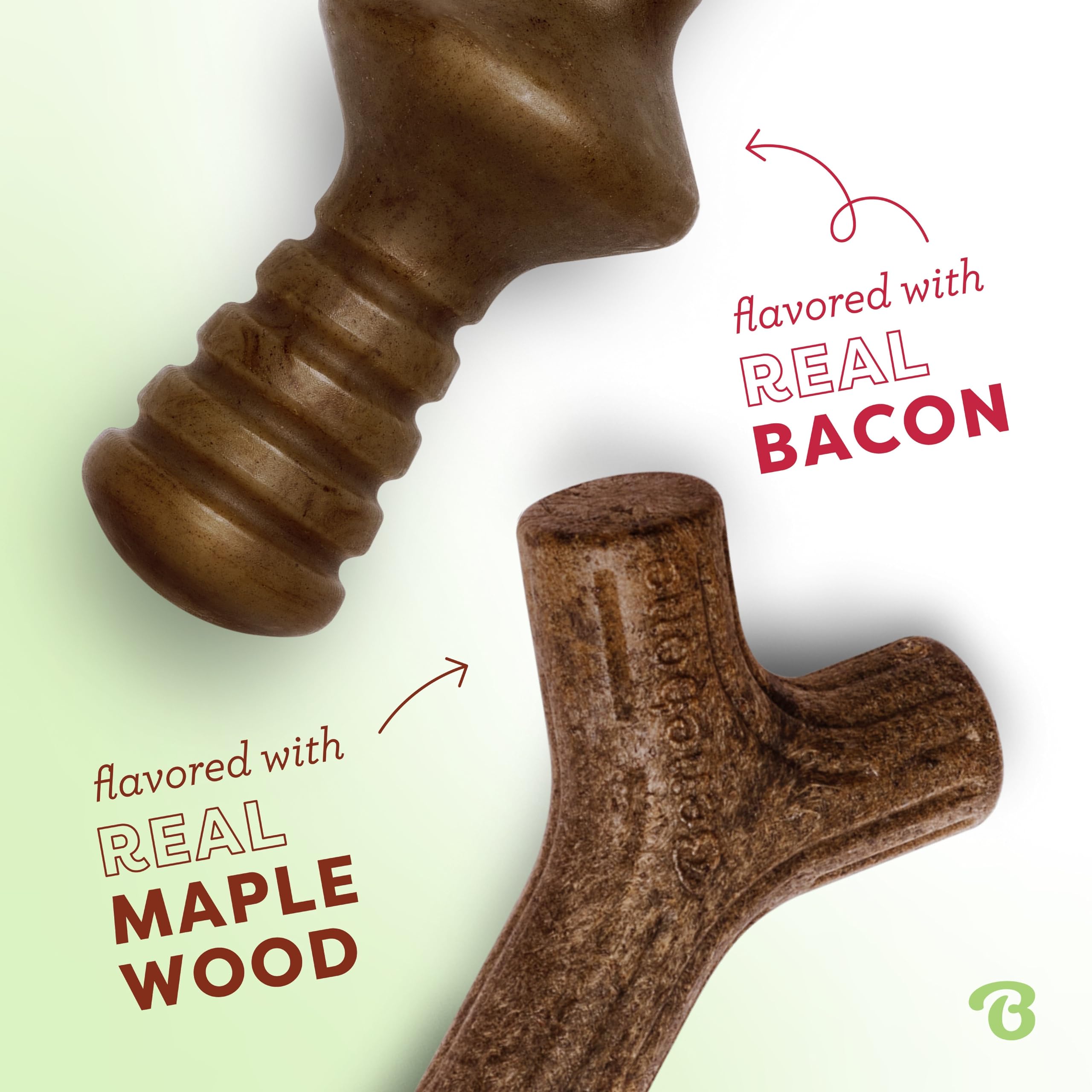 Benebone Maplestick Zaggler con madera de arce real para masticar.