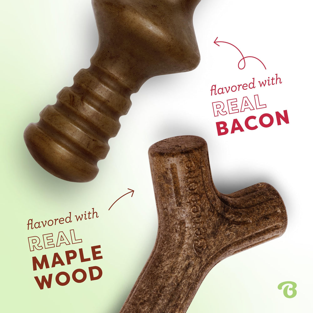 Benebone Maplestick Zaggler con madera de arce real para masticar.