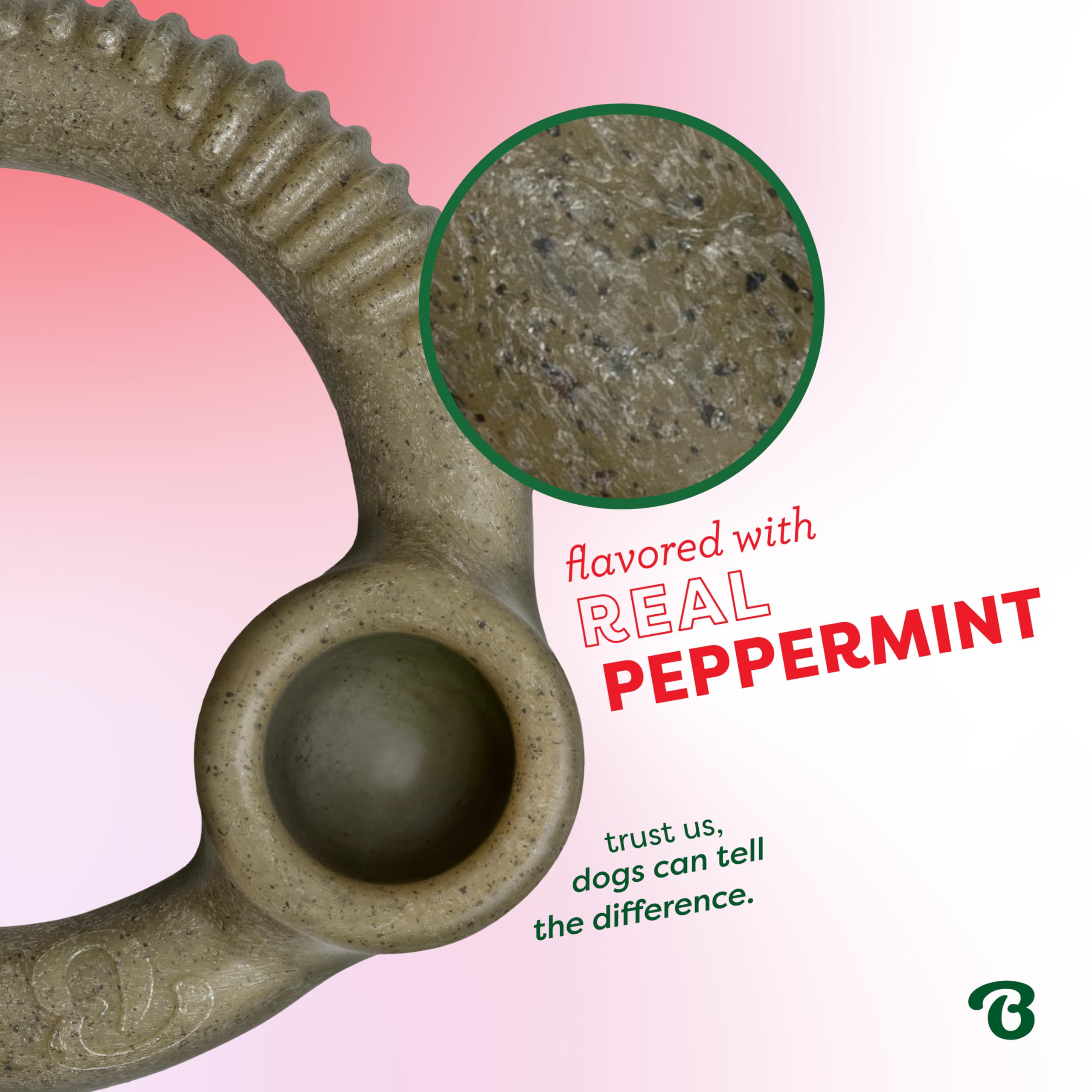 Benebone Ring con agarre fácil, mordisco cómodo para perros de tamaño medio.