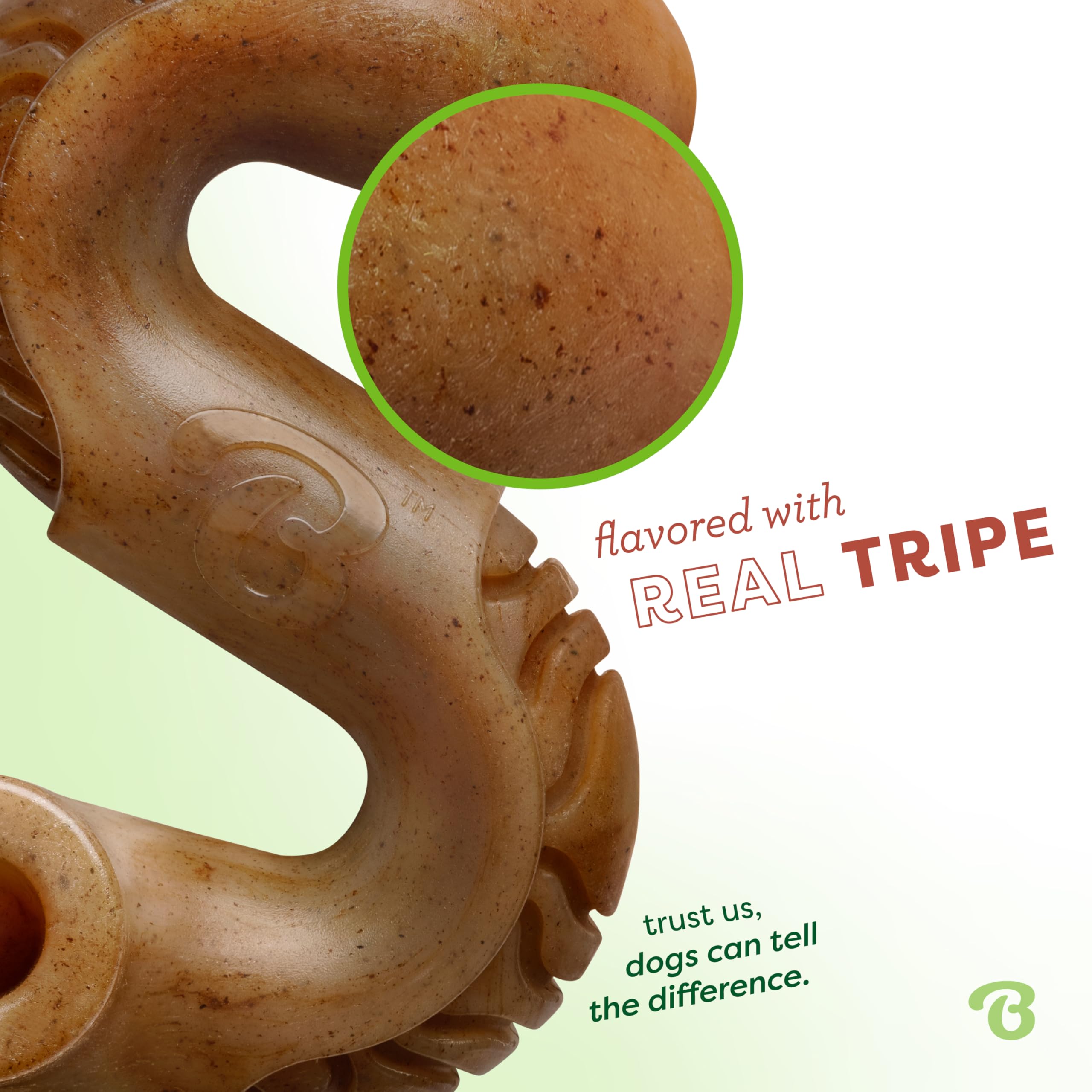 Benebone Tripa Real, sabor auténtico con olor reducido para perros