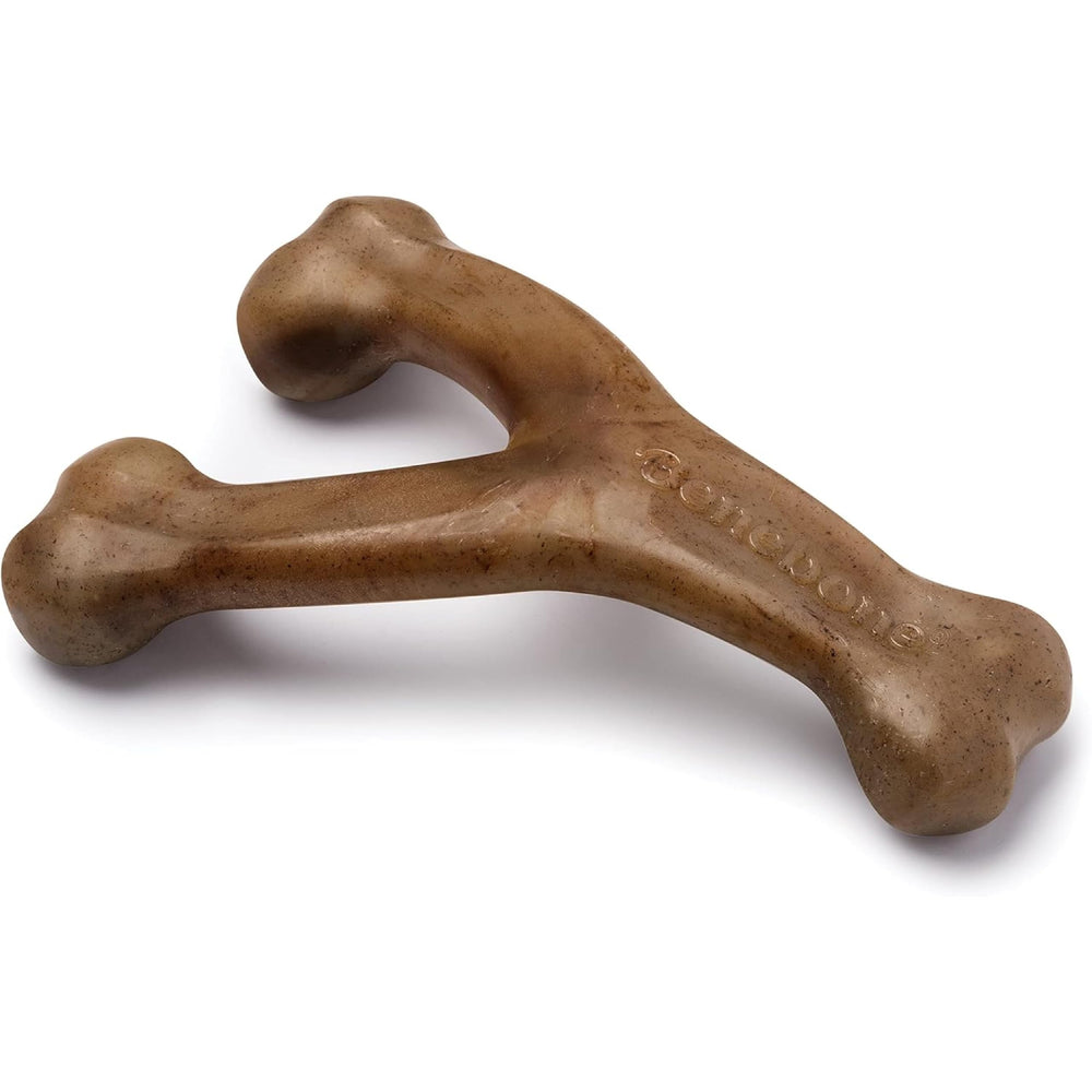 Benebone Wishbone, durabilidad de mordida para perros agresivos, ideal para sesiones largas.