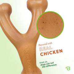 Benebone Wishbone sabor-pollo-real, mordedor con sabor auténtico para masticar.