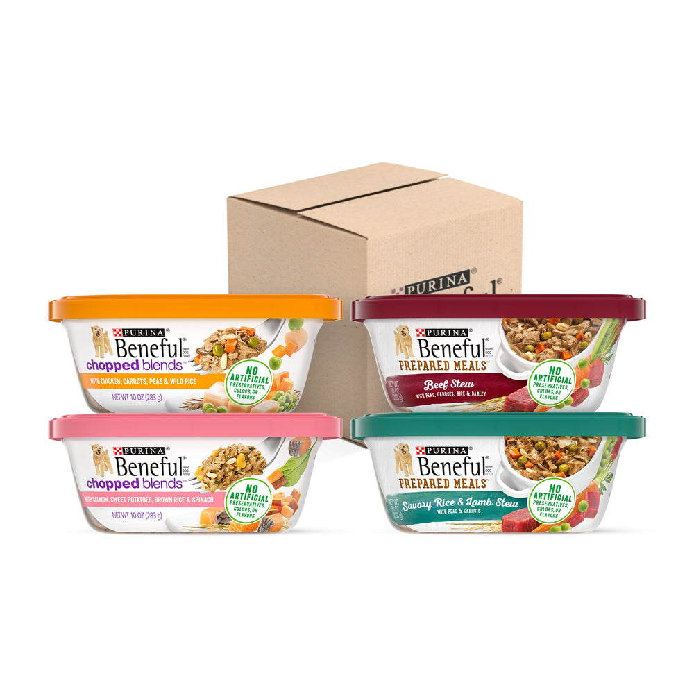 Beneful comidas preparadas en tarrinas de 10 oz, proteínas reales para perros adultos