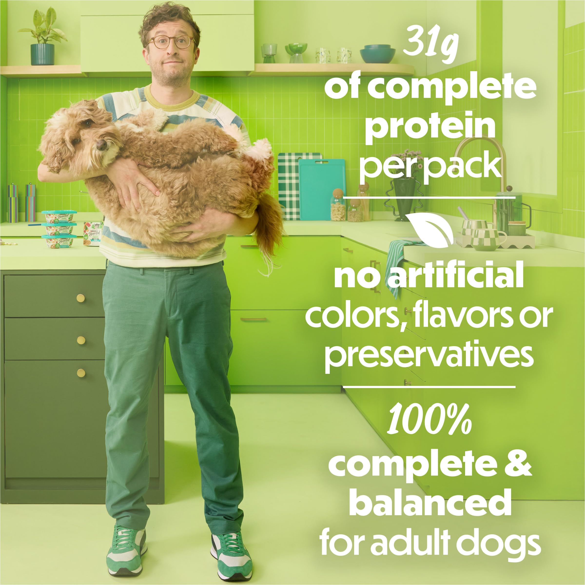 Beneful espinaca hojas: espinacas frescas que completan la receta.