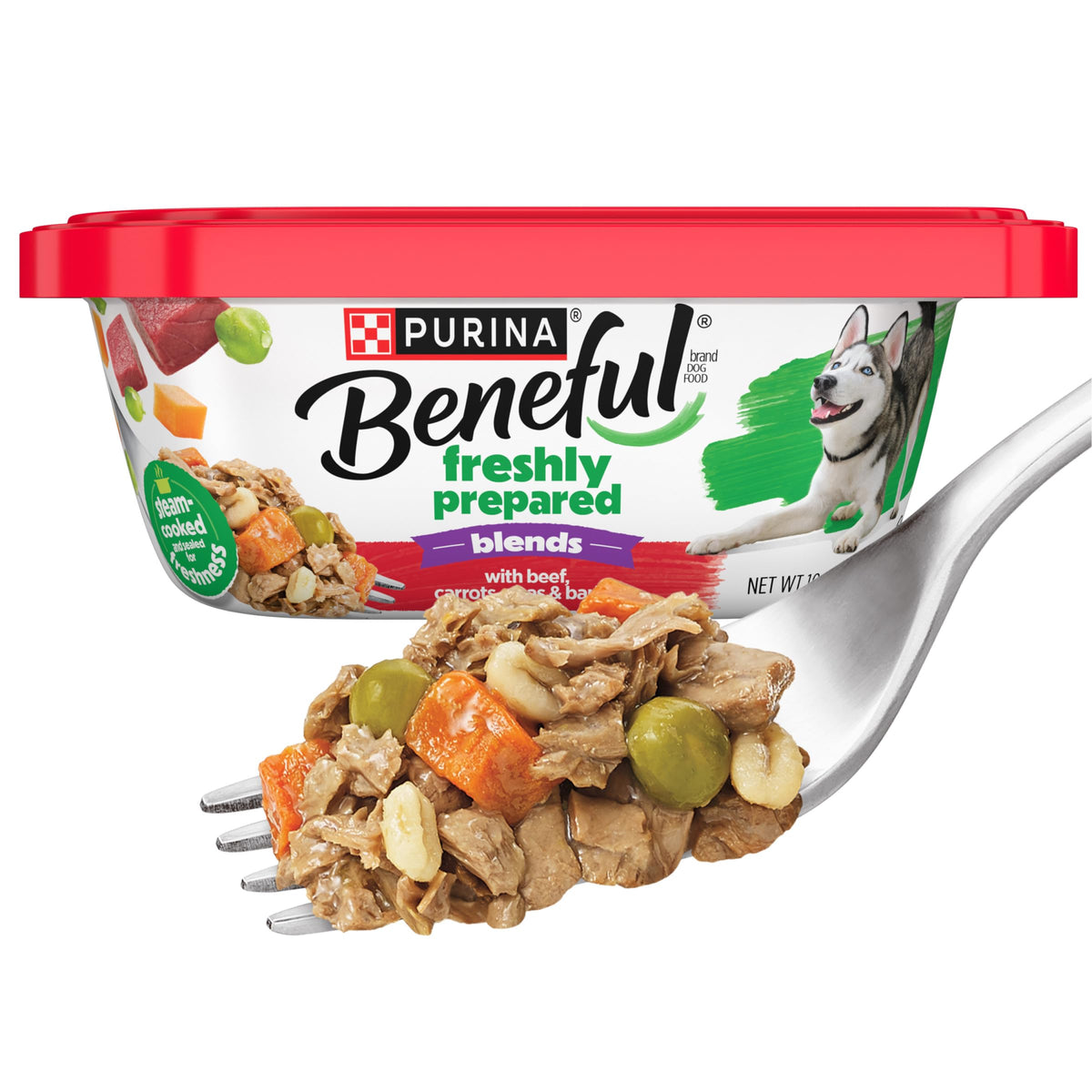 Beneful tarrina fresca de ternera con zanahorias y guisantes, sabor natural