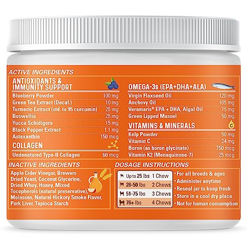 Bernie's masticables suaves para perros, apoyo articular diario.