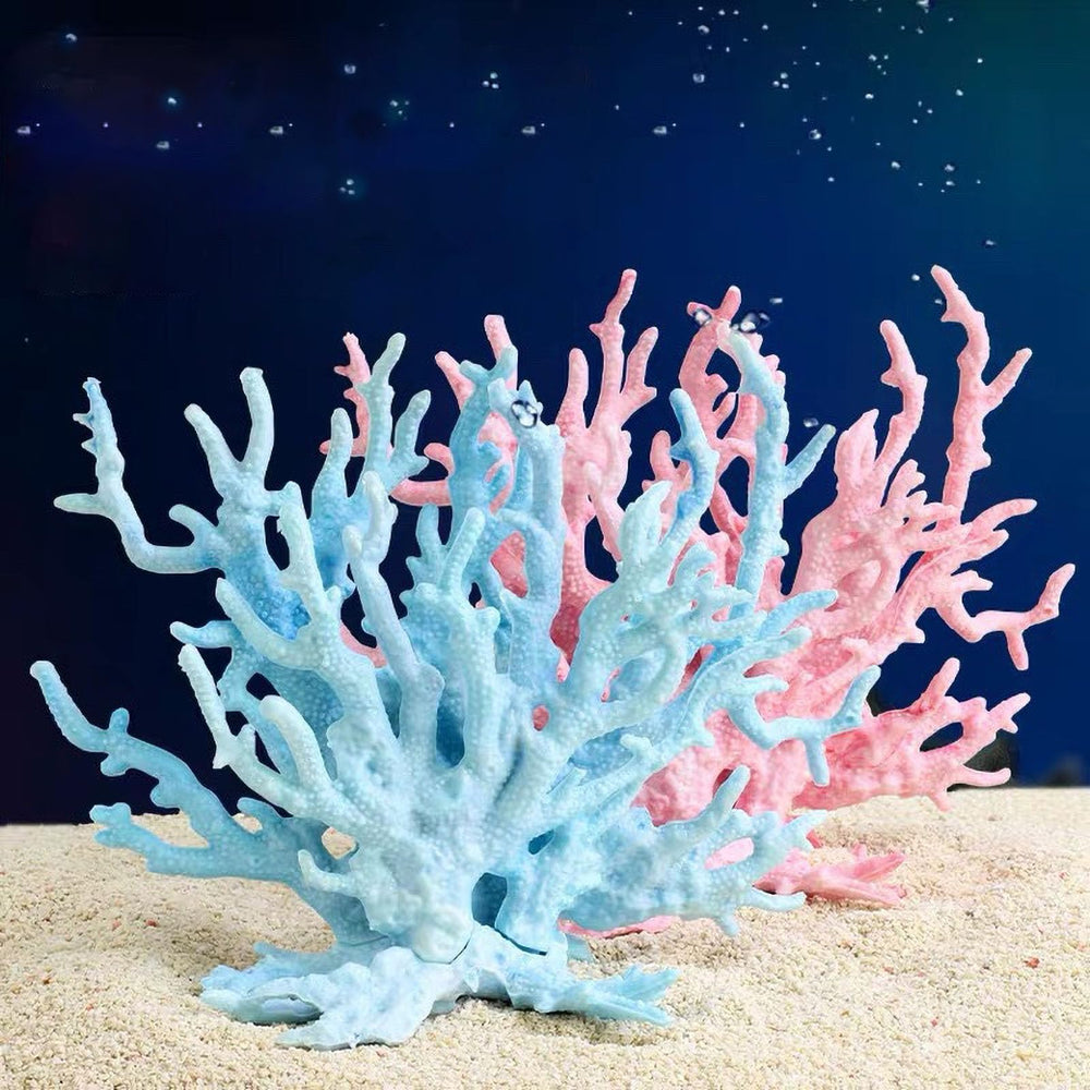 Besimple ornamento coral para acuario rosa, complemento decorativo duradero
