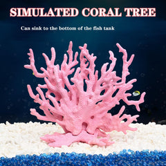 Besimple ornamento coral artificial en resina, duradero y fácil de limpiar