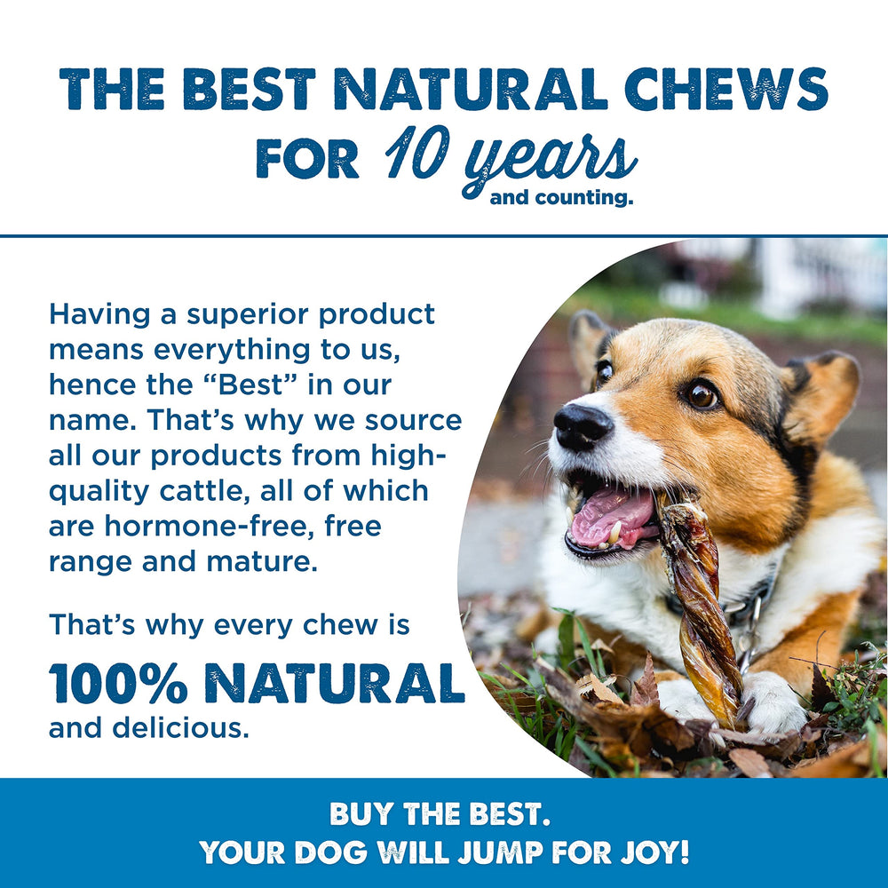 Best Bully Sticks, alternativa segura al cuero tradicional sin harinas.