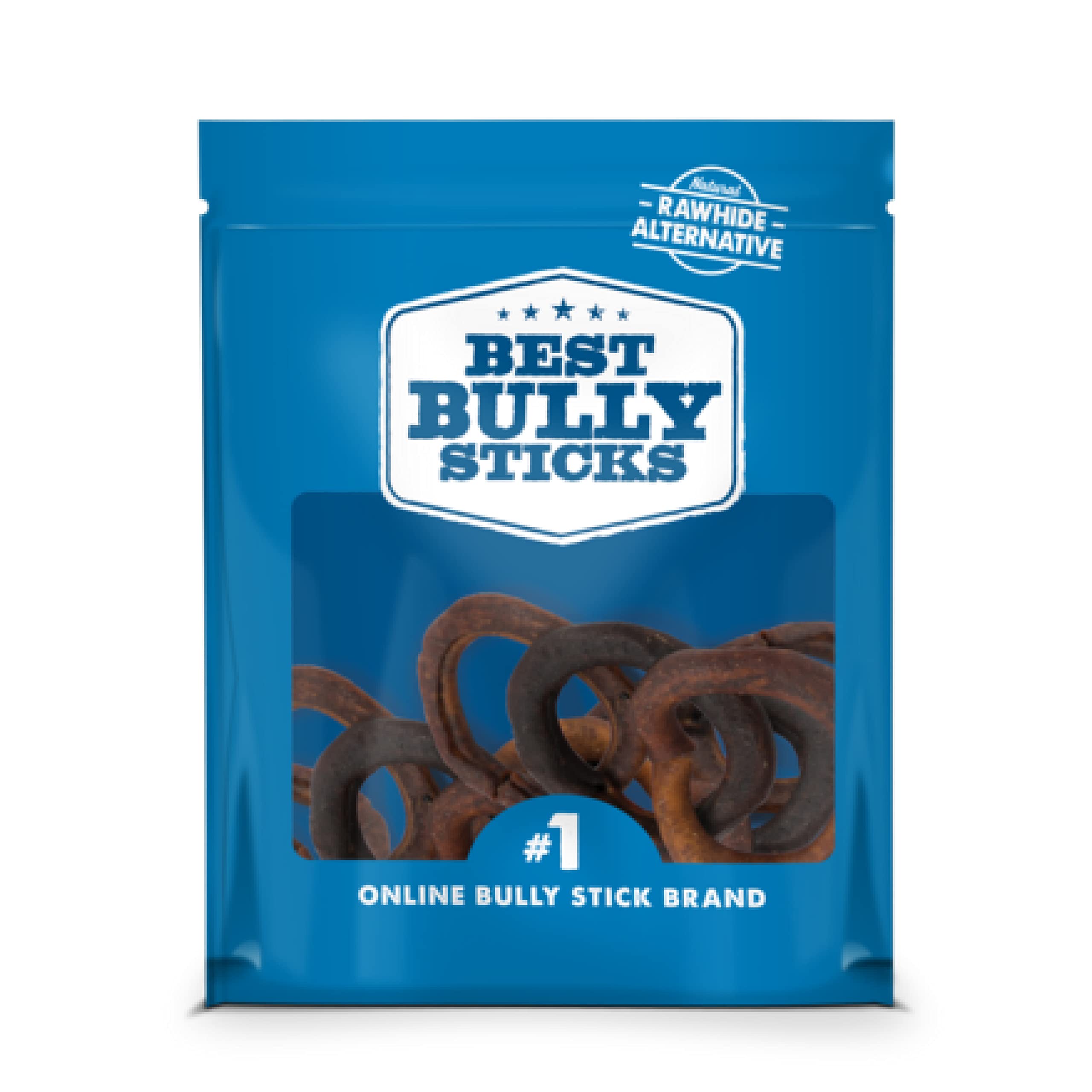Best Bully Sticks, anillo de dentición para cachorro con colágeno, favorece la limpieza dental.