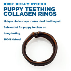 Best Bully Sticks, anillo para cachorro pequeño, estimula la mente y evita mordisqueos.