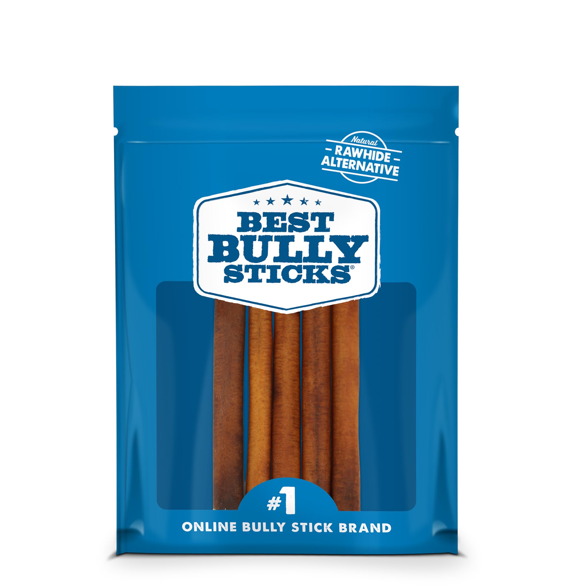 Best Bully Sticks bastón de 6 pulgadas para perros, masticación segura y sabrosa.