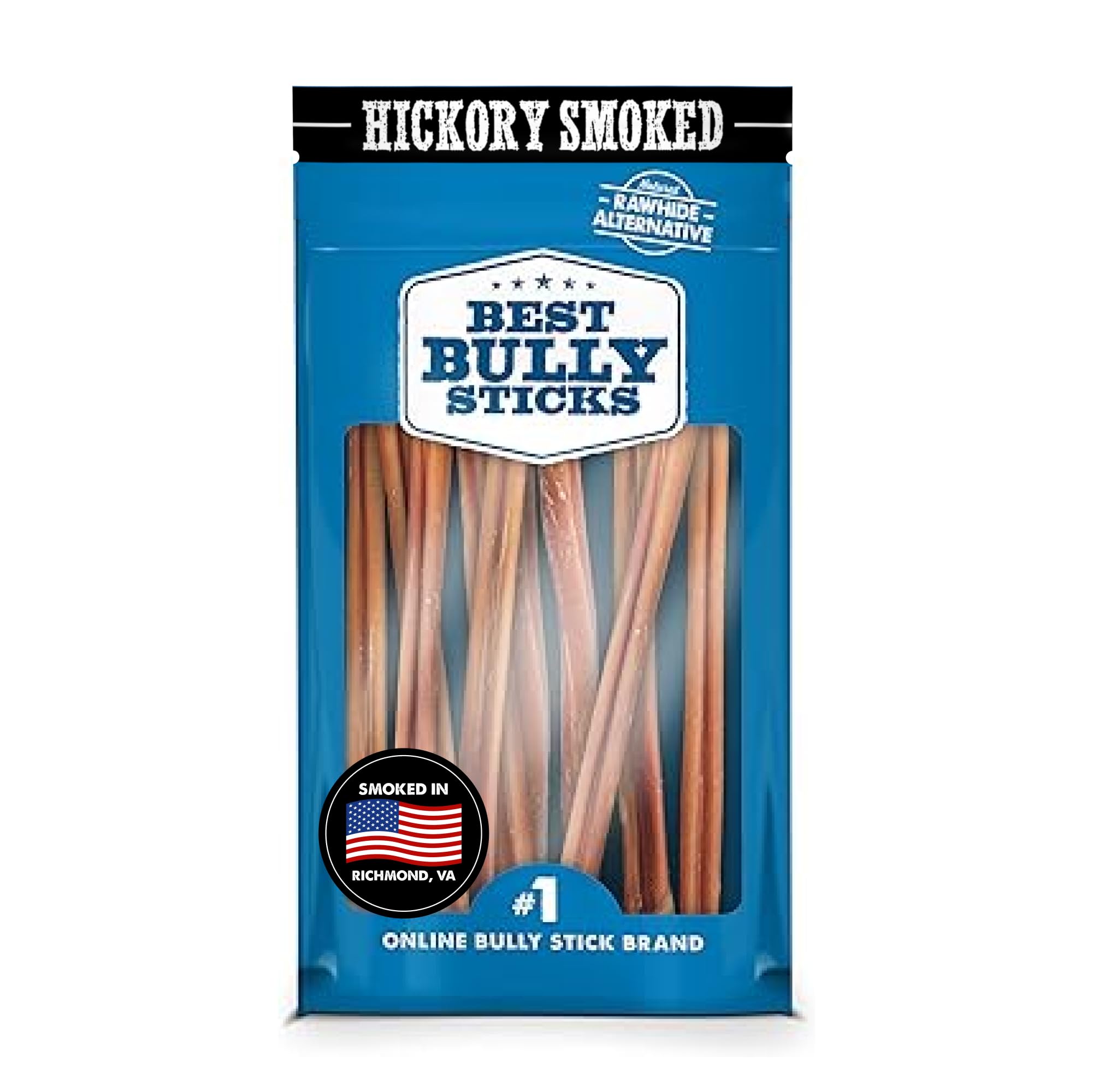 Best Bully Sticks hickory ahumado 12 pulgadas, masticable jumbo para perros grandes