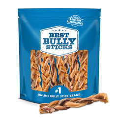 Best Bully Sticks, hueso-trenzado-grande-6-pulgadas: masticación prolongada para perros grandes.