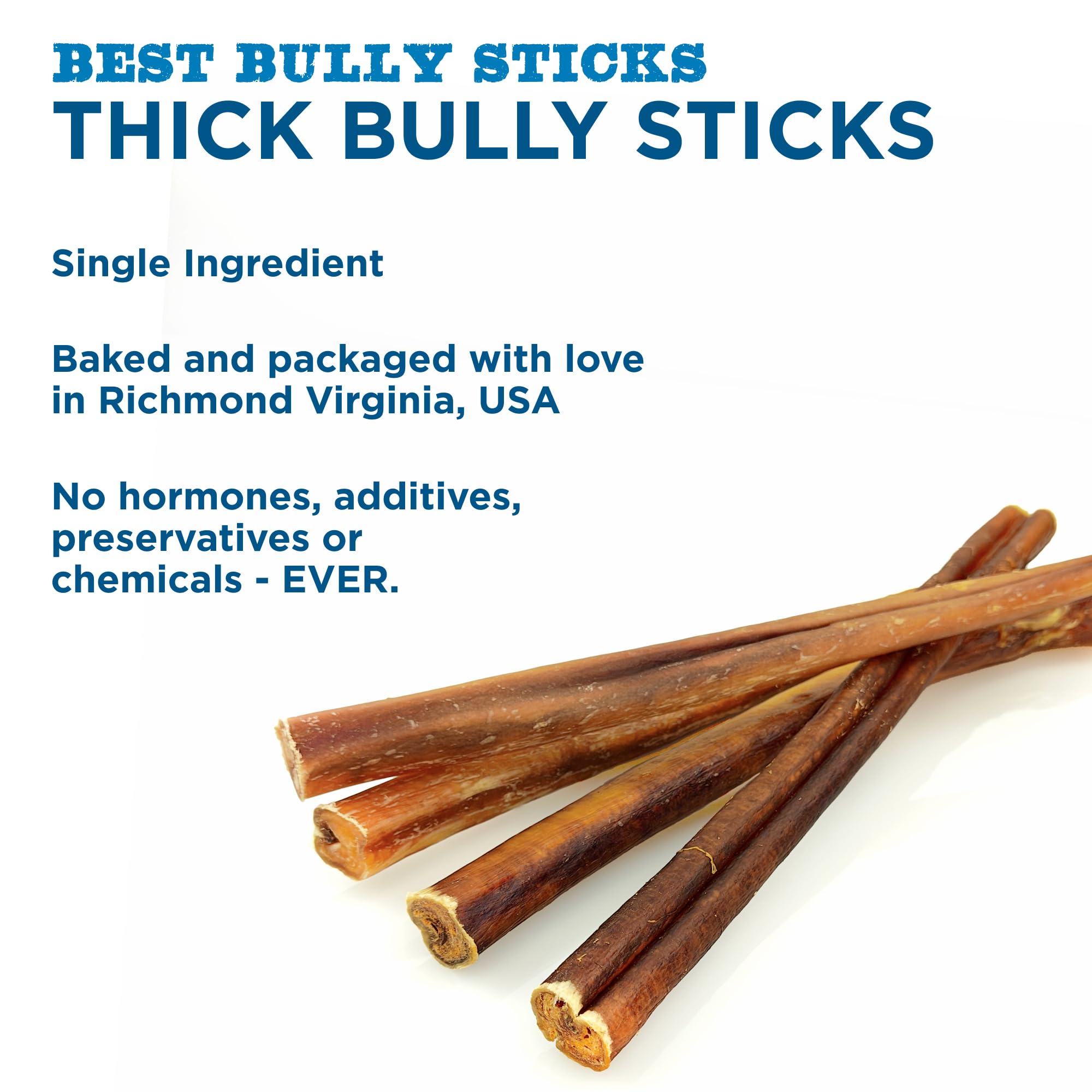 Best Bully Sticks ingrediente único, natural y sin aditivos