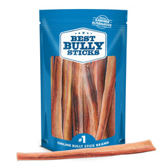 Best Bully Sticks jumbo palos para perros grandes, 12 pulgadas, snack natural para masticación prolongada.