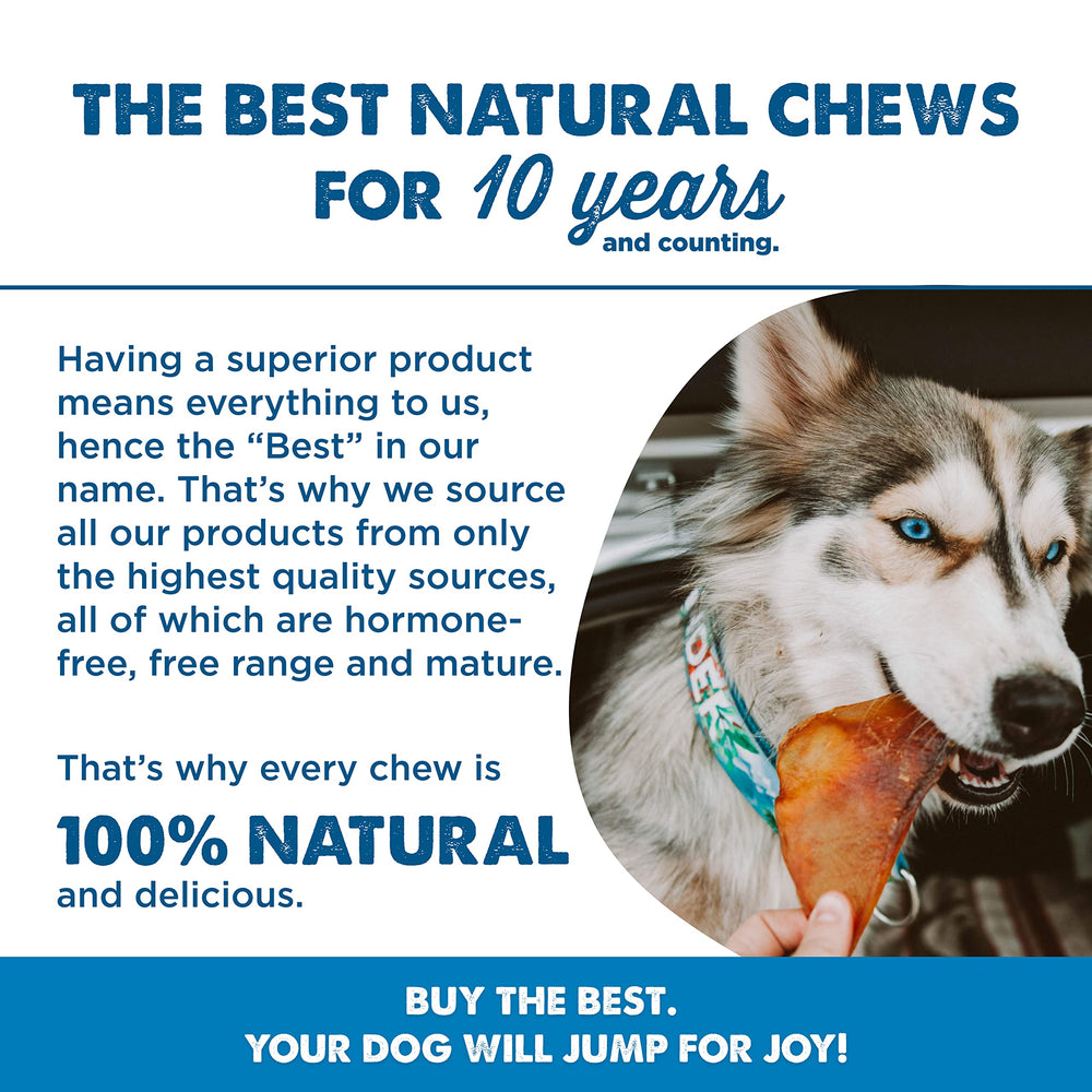Best Bully Sticks Orejas de cerdo, sin conservantes ni aditivos