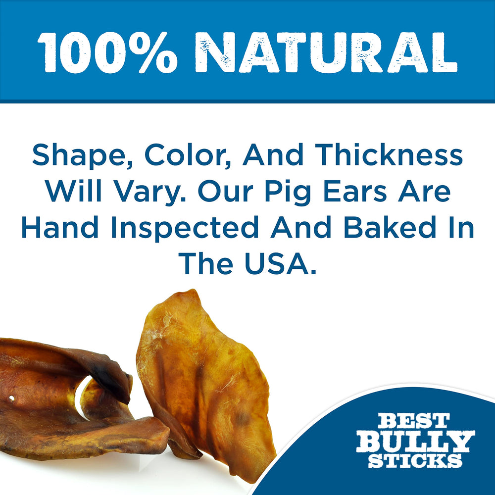 Best Bully Sticks Orejas de cerdo, fácil de digerir para diversas edades caninas