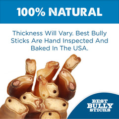 Best Bully Sticks, ingrediente único, carne de res sin aditivos artificiales.