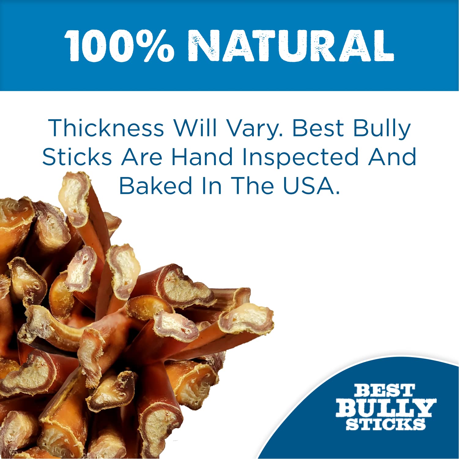 Best Bully Sticks palitos sin aditivos, 100% carne de res para merienda limpia.