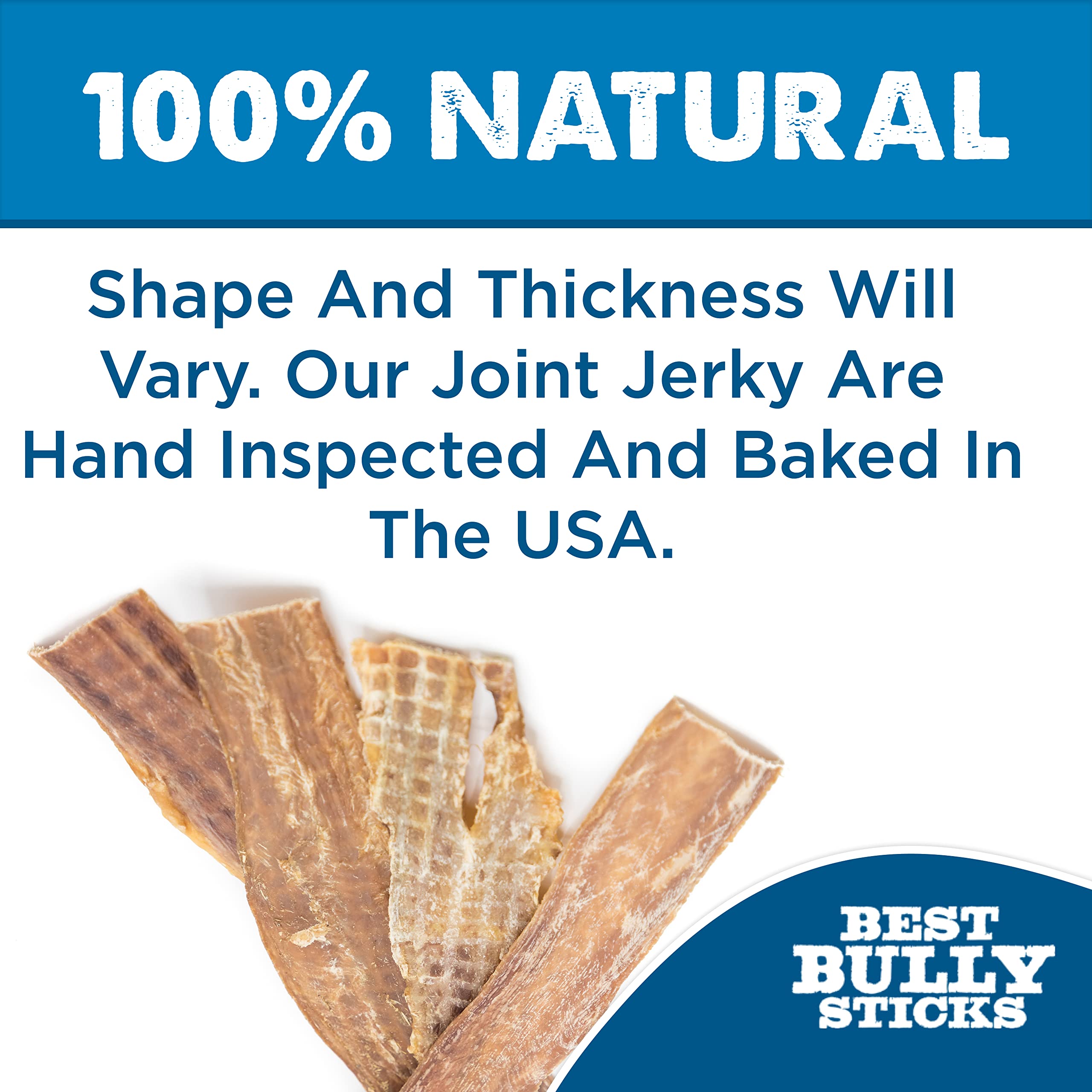 Best Bully Sticks textura dental que ayuda a la higiene bucal durante la masticación.
