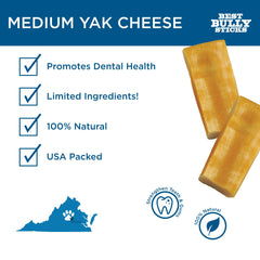 Best Bully Sticks textura yak cheese Himalaya, masticación segura y sabrosa