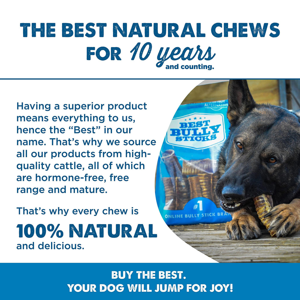 Best Bully Sticks Tráquea de res natural: textura crujiente y duradera