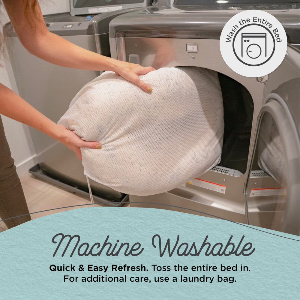 Lavable a máquina para fácil cuidado y mantenimiento.
