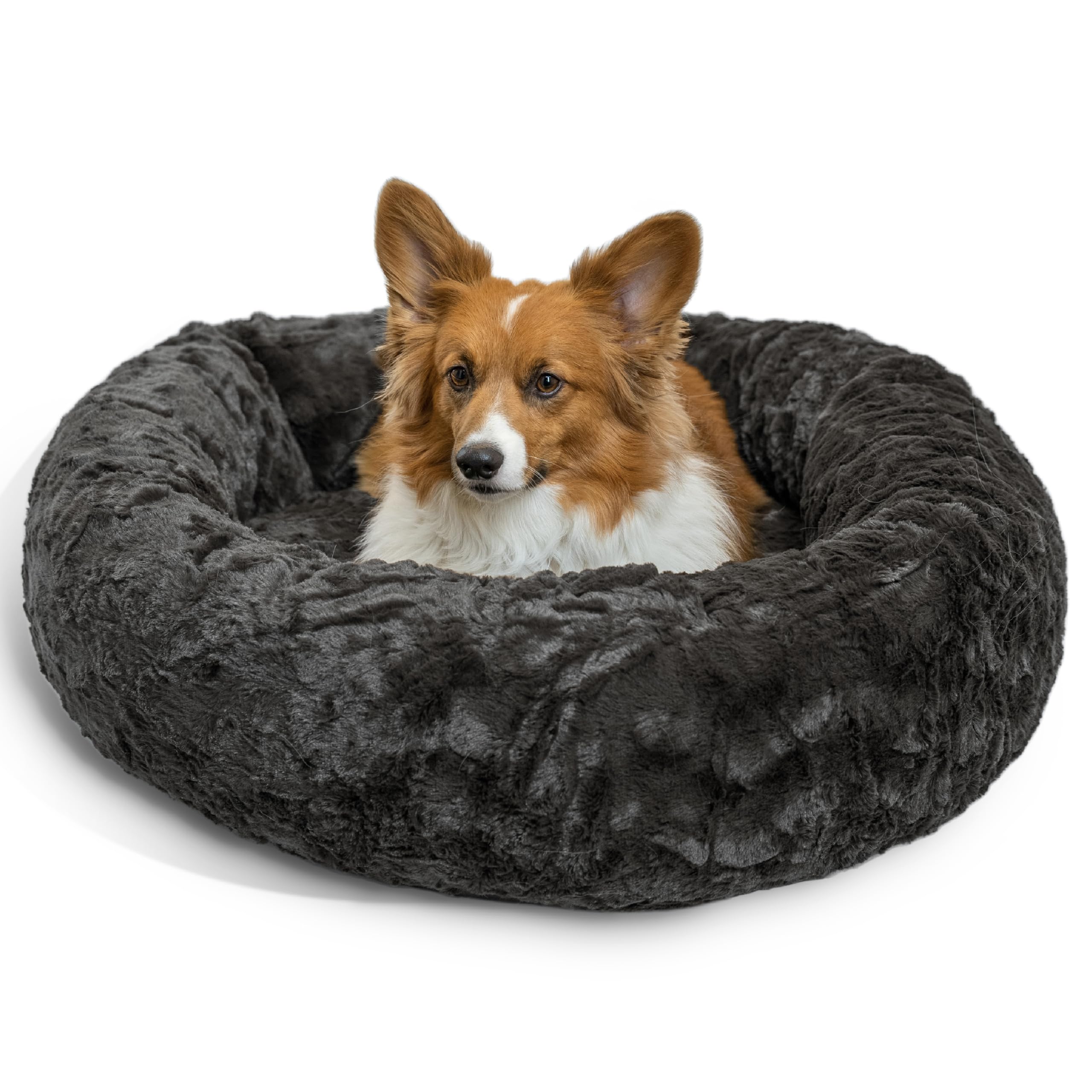 Cama donut Best Friends by Sheri gris Mink para calmar la ansiedad y dormir mejor
