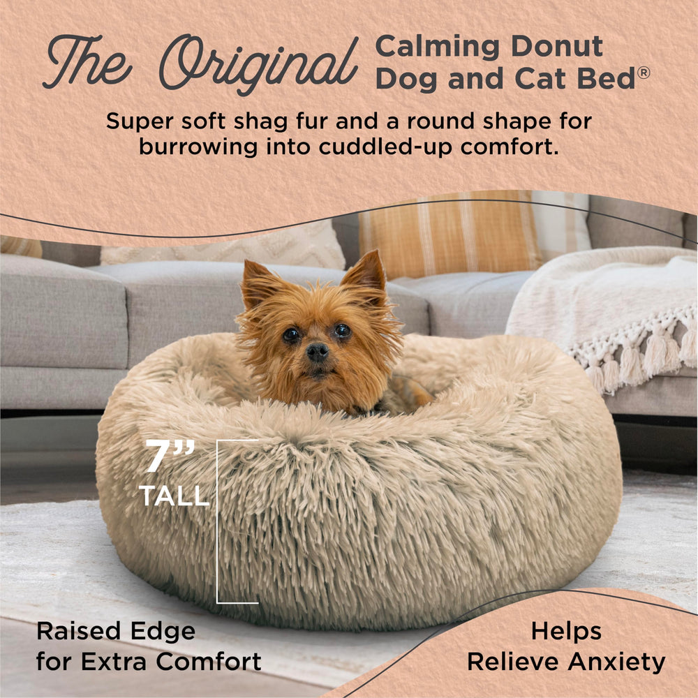 Best Friends Sheri cama donut con borde elevado para soporte de cabeza y cuello.